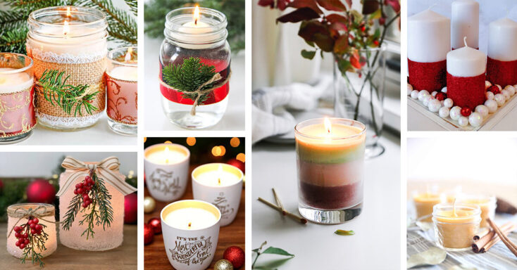 Featured image for 22 Beautiful DIY Christmas Candle Ideas to Brighten up the Holidays