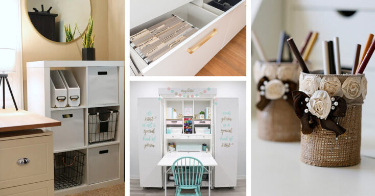 Featured image for 24 Practical DIY Office Storage Ideas to Quickly Organize Your Working Space