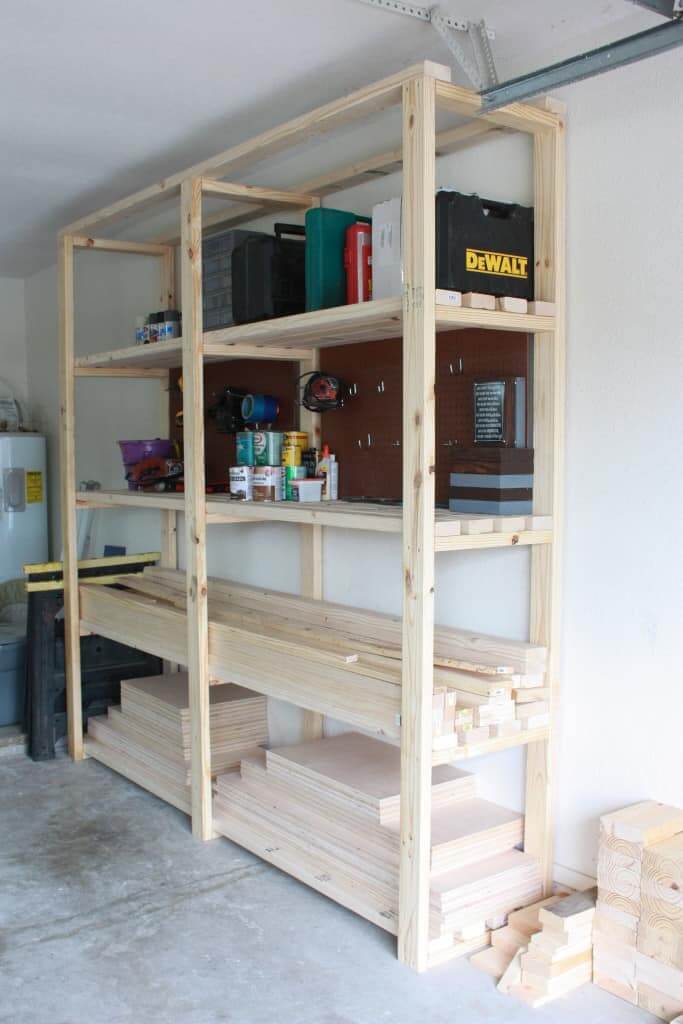 DIY Garage Open Shelving Design