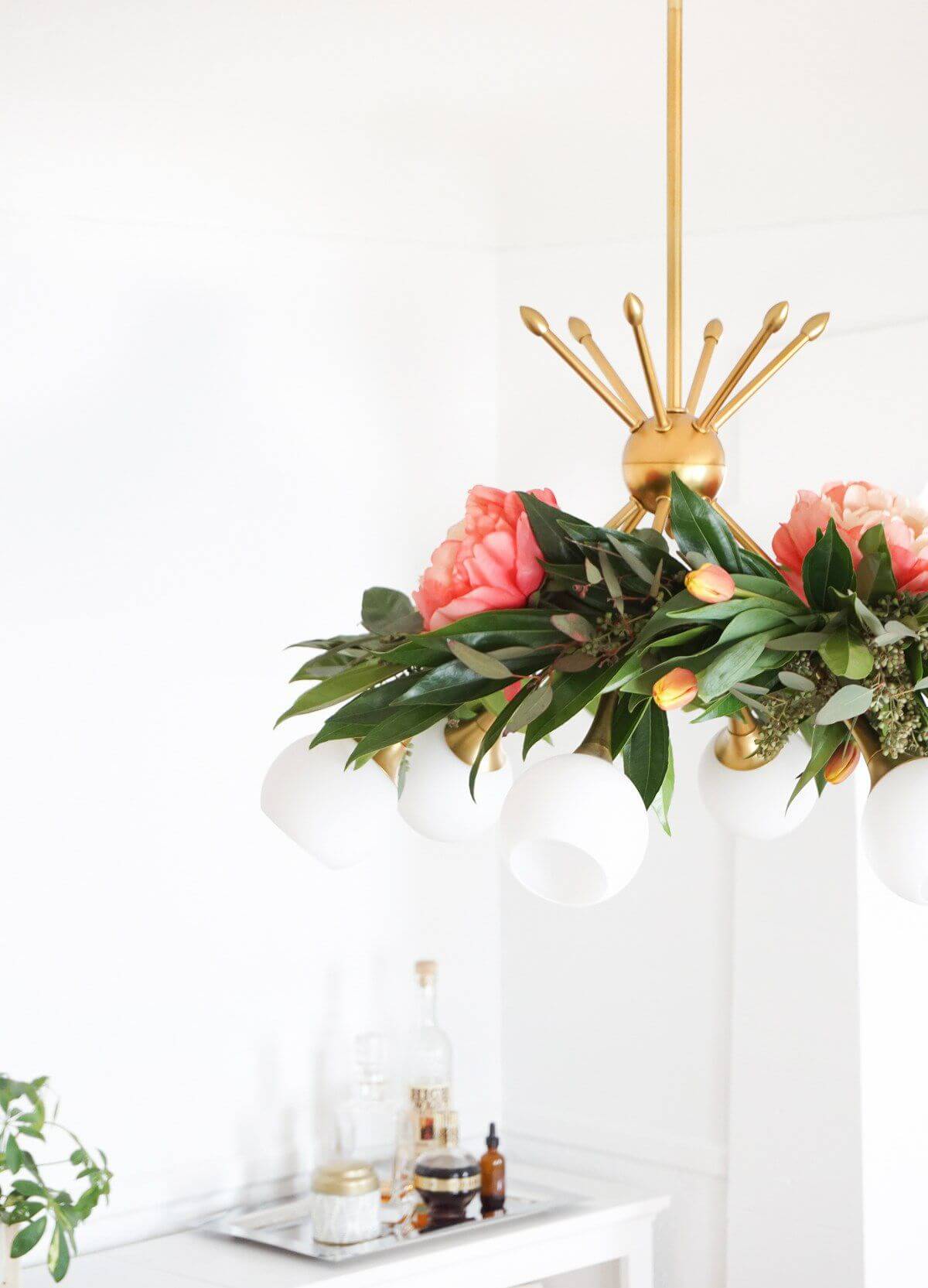 DIY Floral Chandelier Garland