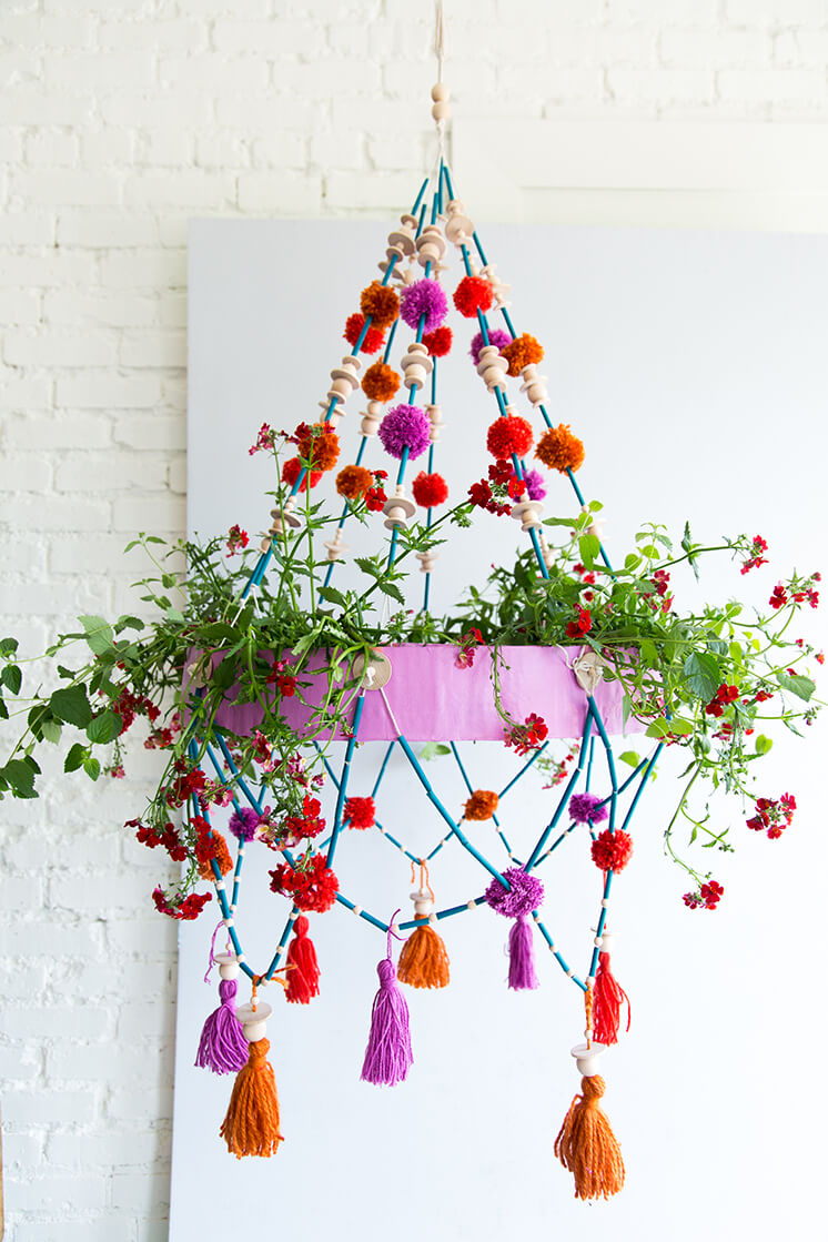 DIY Polish Chandelier Planter Idea