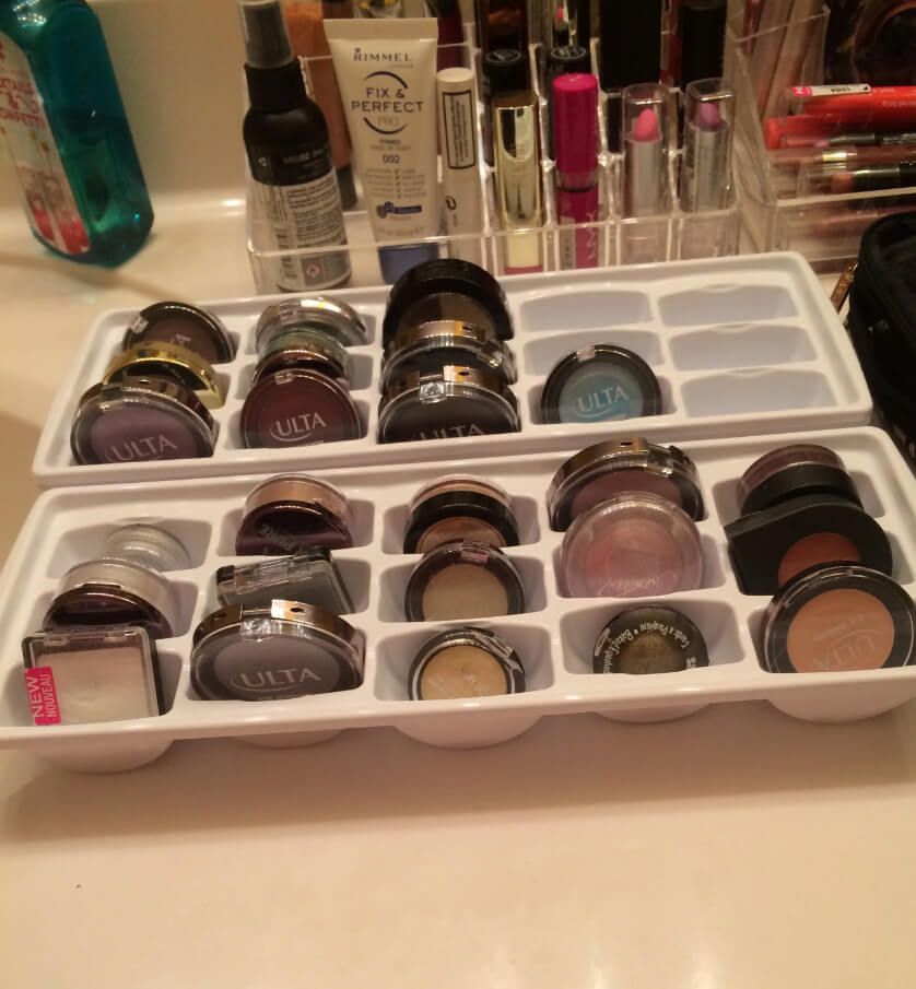 Organizing Your Makeup with Ice Cube Trays