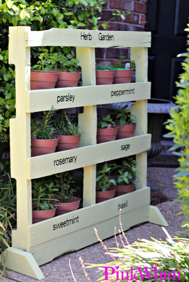 Sweet Pallet Herb Garden Layout