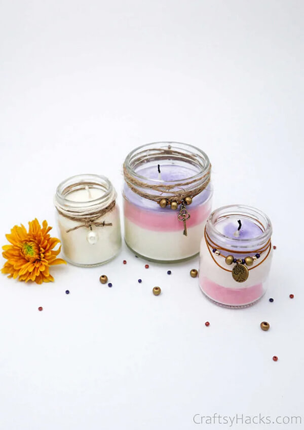 Gorgeous Homemade Scented Candle Decorations