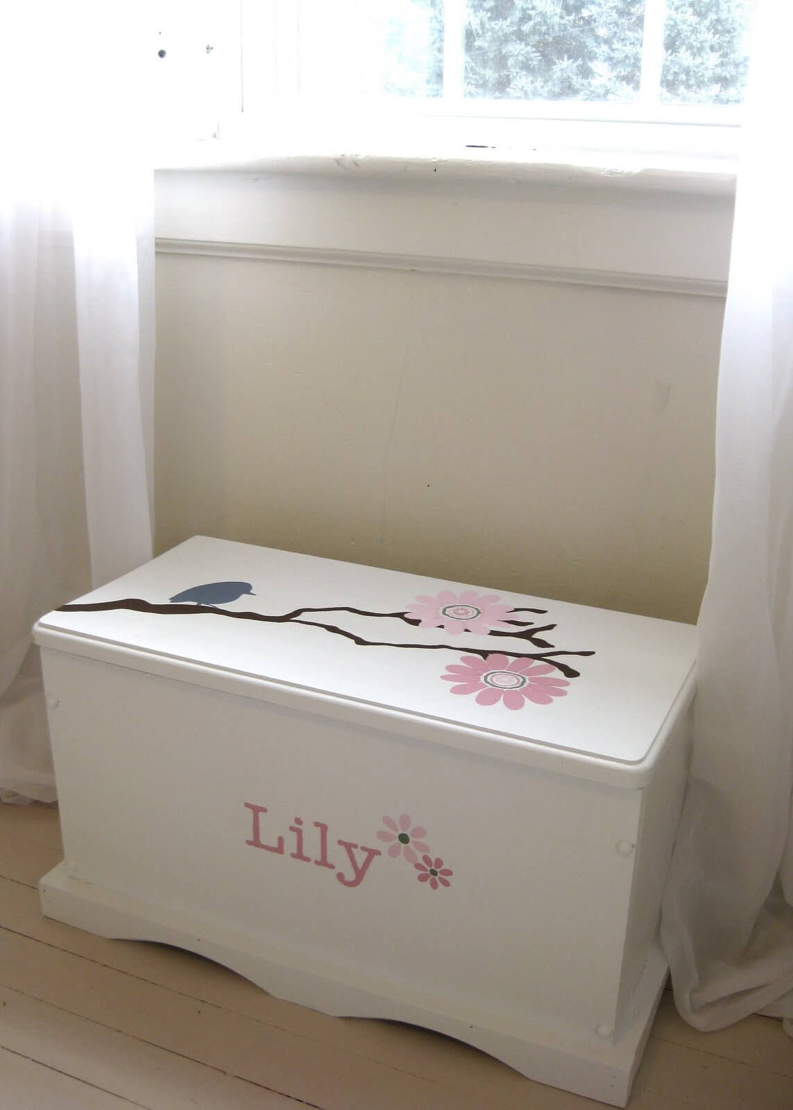 Personalized Painted Wooden Toy Chest