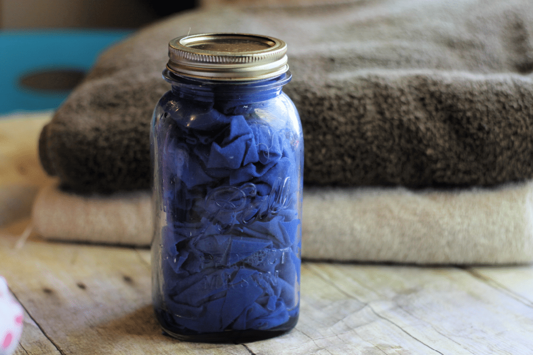 Mason Jar DIY Dryer Sheet Storage