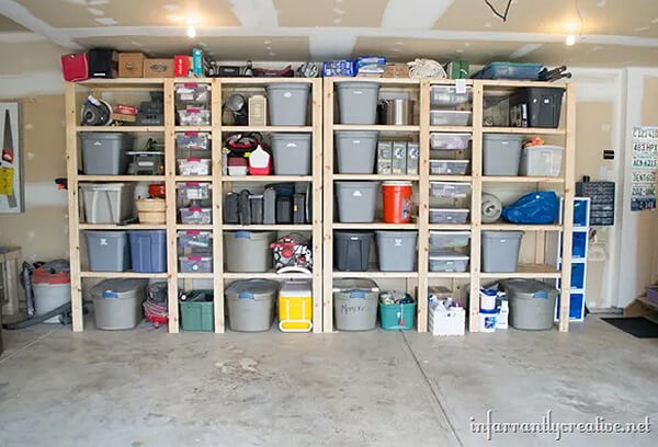 Organizing with Wooden Storage Shelves