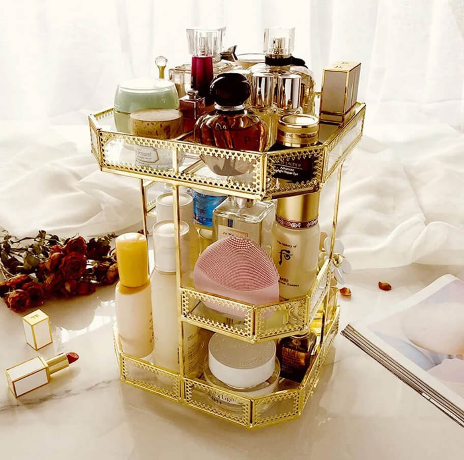Spinning Tower for Maximum Makeup Storage
