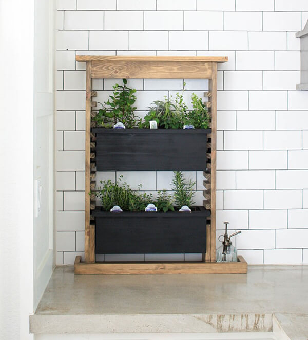 Handmade Compact Wall Herb Planter