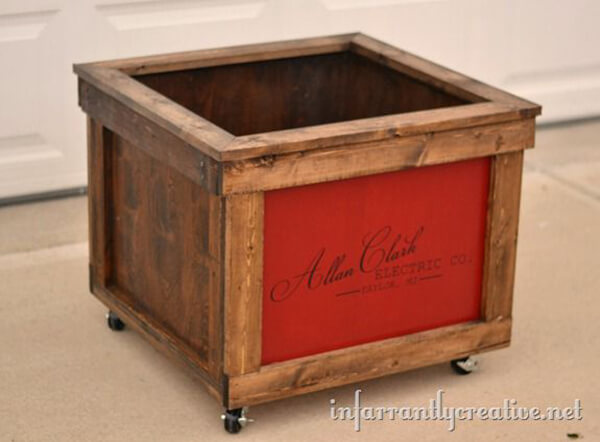 Upcycled Shipping Crate Toy Box