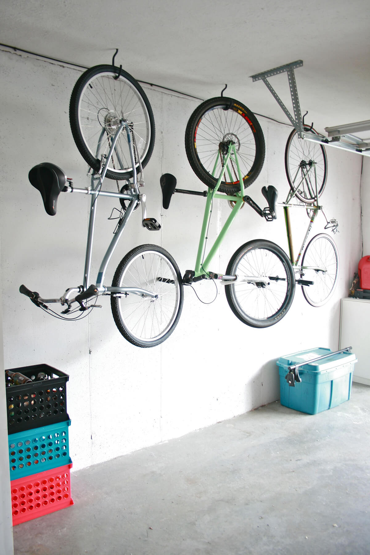 Storing Bicycles from the Garage Ceiling