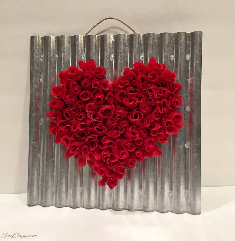 Amazing Rose Heart DIY Sign