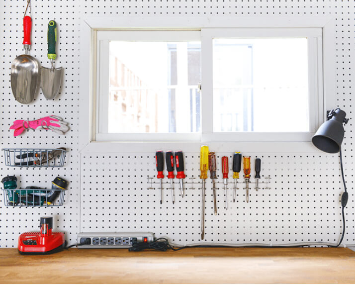 Make Organization Easy with a Pegboard Wall