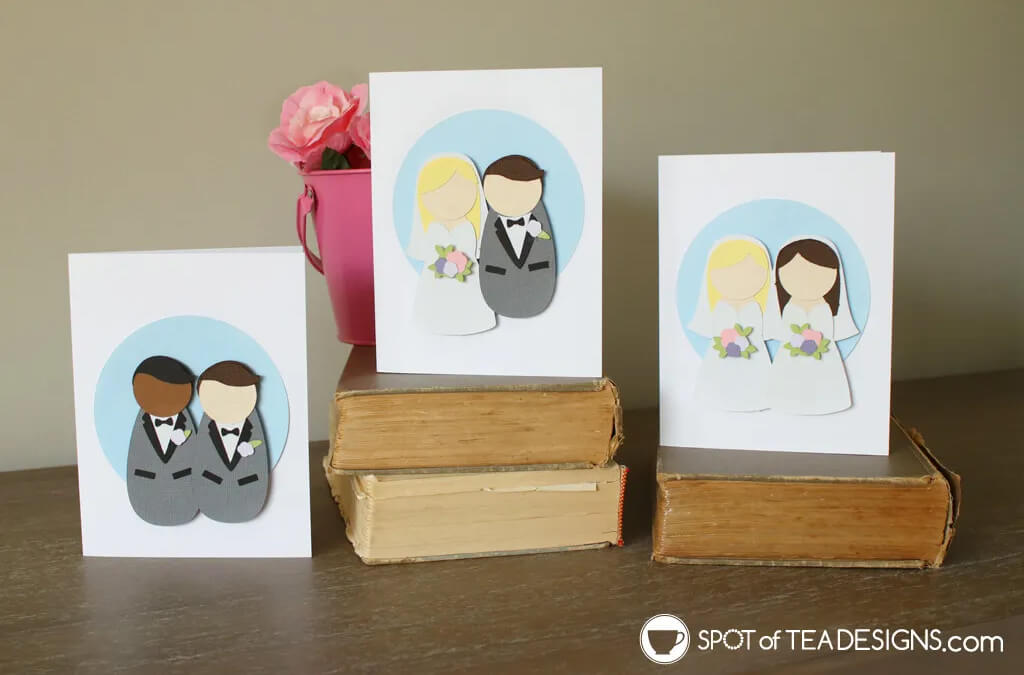 Charming Inclusive Wedding Couple Cards