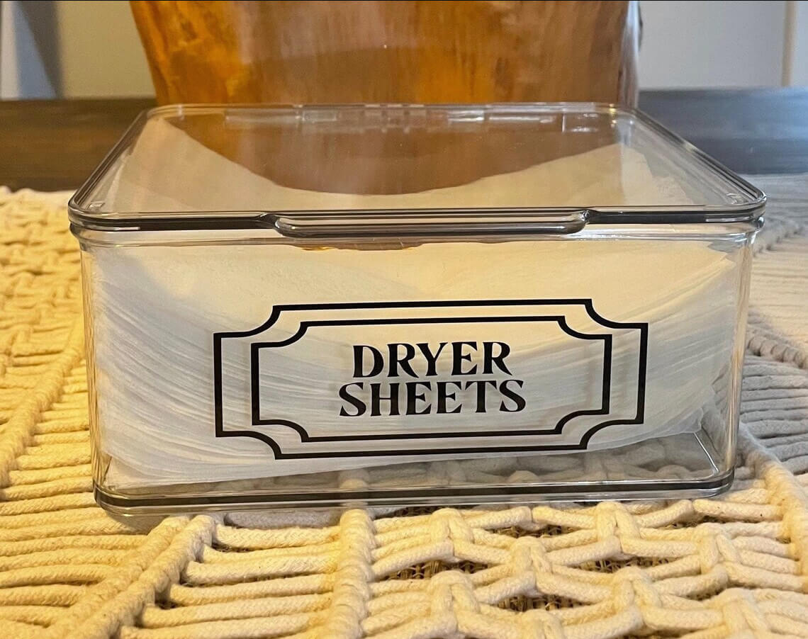 Clear Plastic Dryer Sheets Box