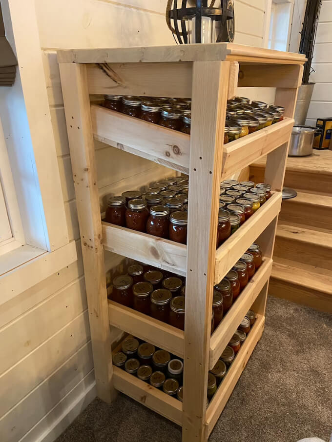2x4 Canning Jar Cabinet Plans