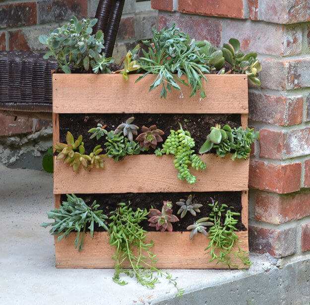 Small DIY Cedar Pallet Planter