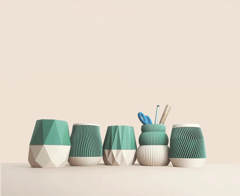 Pencil Vessels Made from Renewable Plant Materials