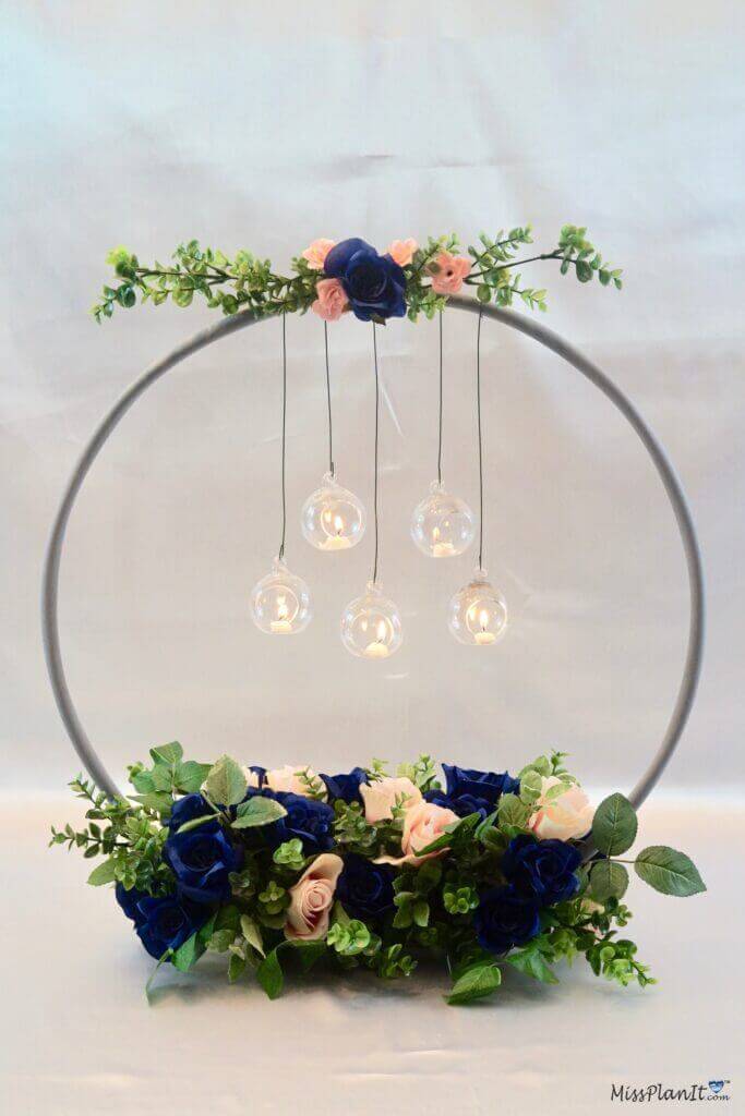 Hula Hoop Chandelier Centerpiece Wedding Hack