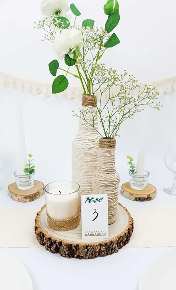 23 Best DIY Rustic Wedding Centerpieces For 2023   01 Diy Rustic Wedding Centerpieces Homebnc 