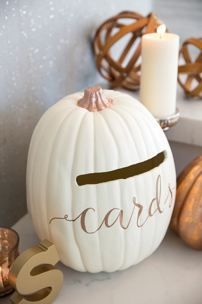 Charming DIY Faux Pumpkin Card Box