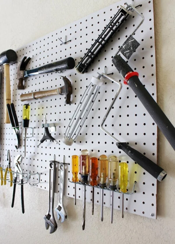 Simple Pegboard Tool Organizer Idea