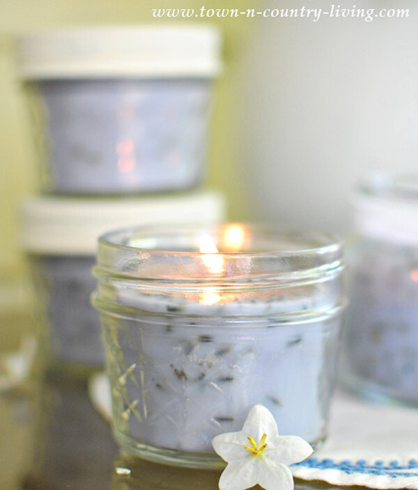 Lavender Candle Handmade Wedding Shower Favors