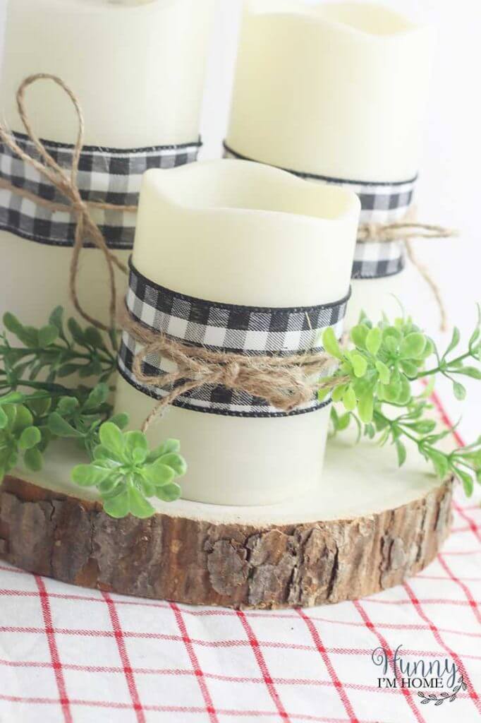 Simple DIY Farmhouse Candle Centerpiece