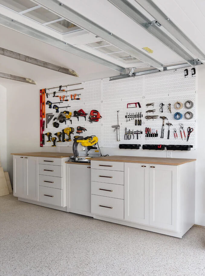 Homemade Tool Pegboard Storage and Organizer