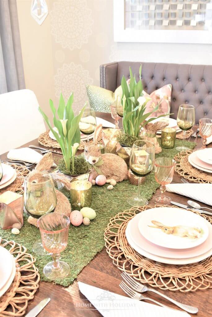 Woodsy Easter Springtime Table Decor