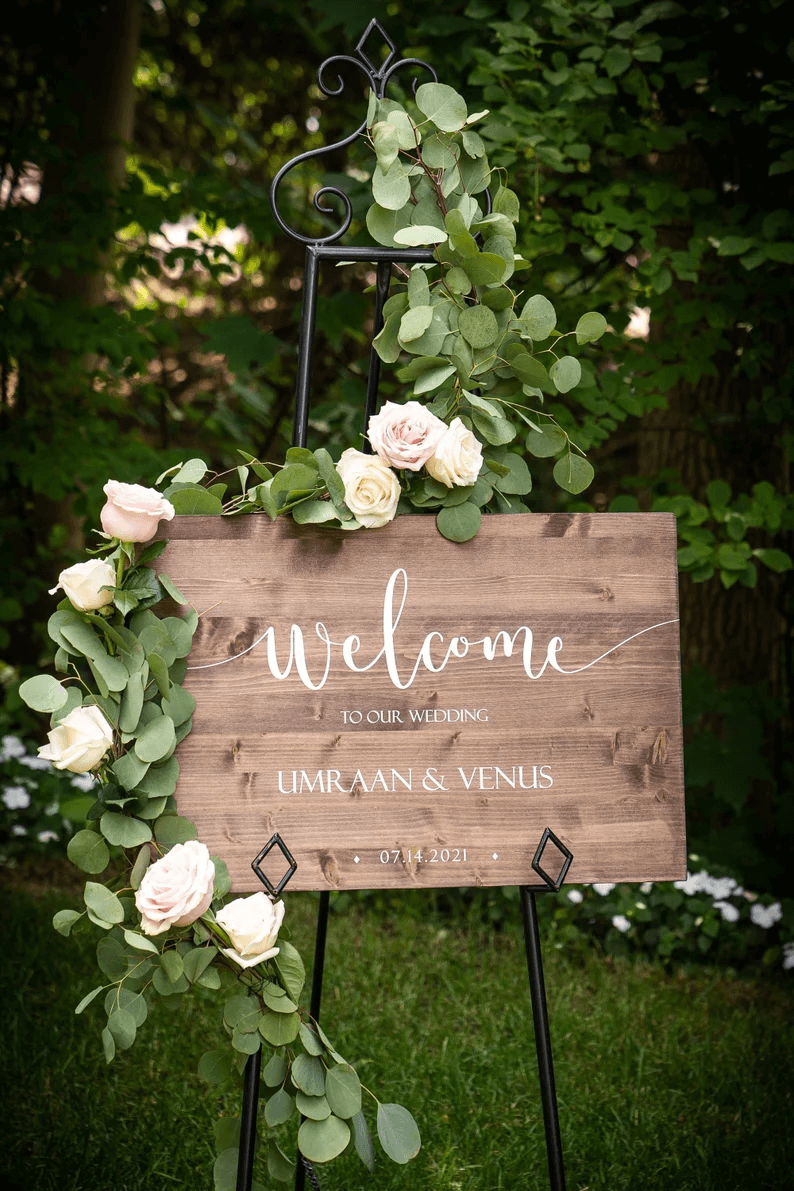 Custom Wedding Welcome Pallet Sign