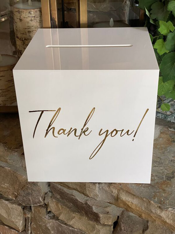 Acrylic Wedding Card Box Design