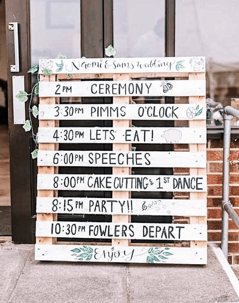 Personalized Pallet Wood Wedding Sign