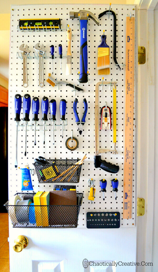 Small Space Pegboard Tool Organizer