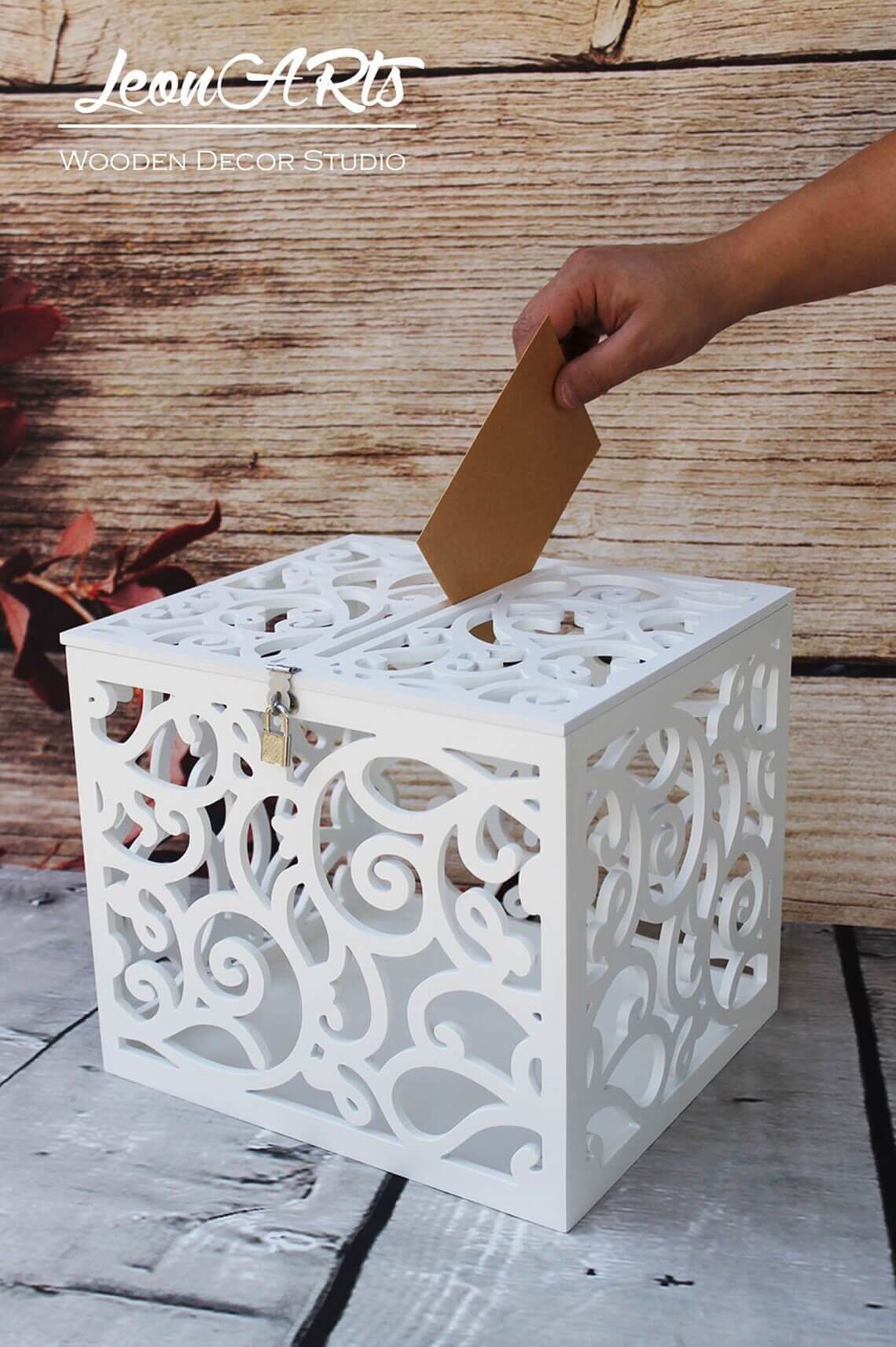 Lockable Wedding Keepsake Card Box