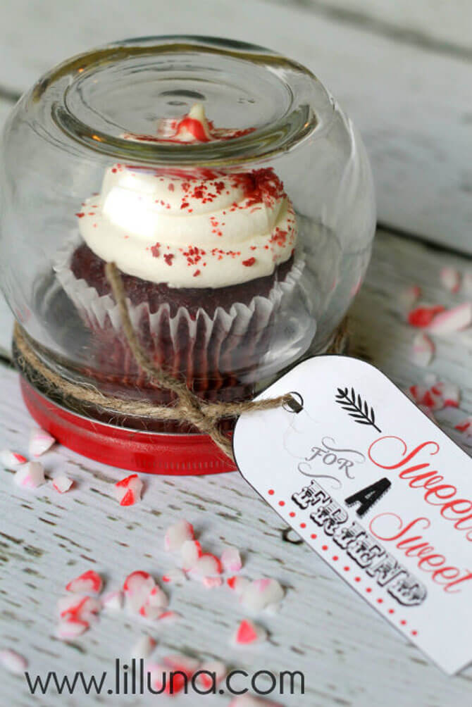 Unique Cupcake Snow Globe Favor Idea