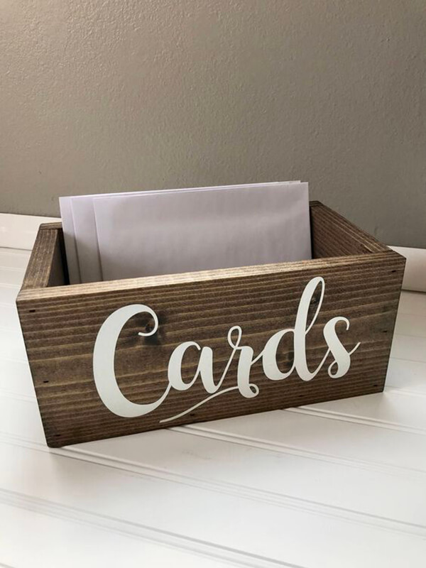 Custom Wooden Card Box Holder