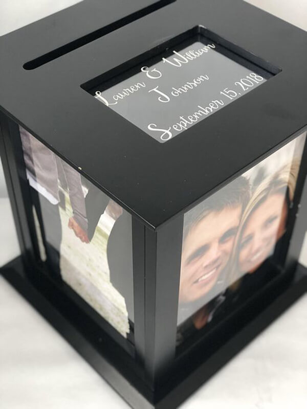 Rotating Wedding Card Box Photo Display
