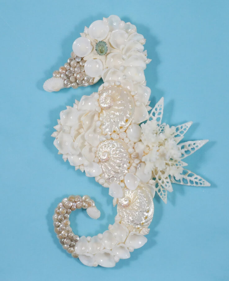 Seahorse Seashell Coral Wall Art