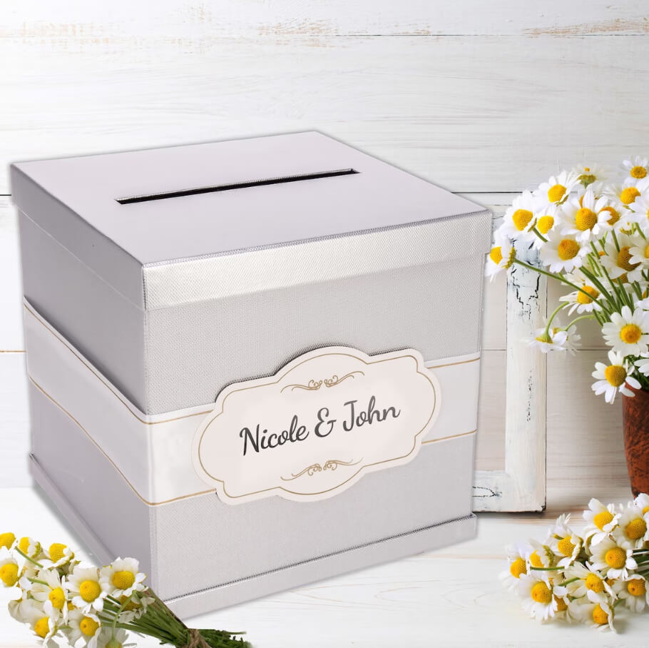 Personalized Elegant Wedding Card Box
