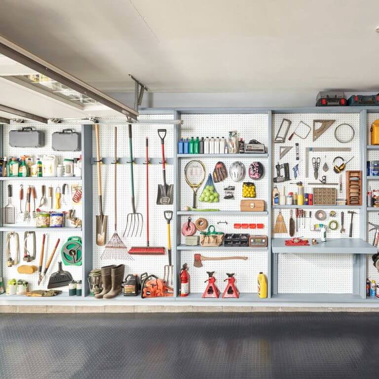 Massive Pegboard Garage Tool Storage