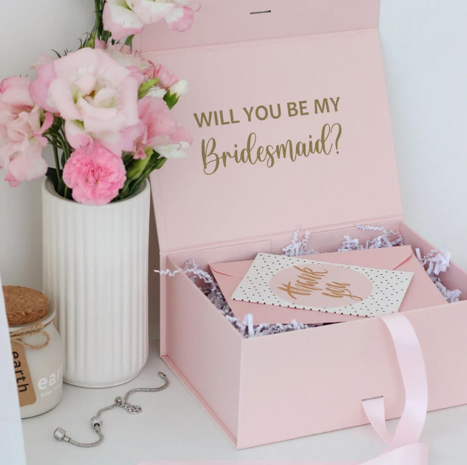 Customizable Ribbon Box with Ribbon Attached