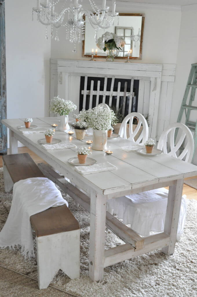 Vintage Farmhouse Style Easter Dinner Table