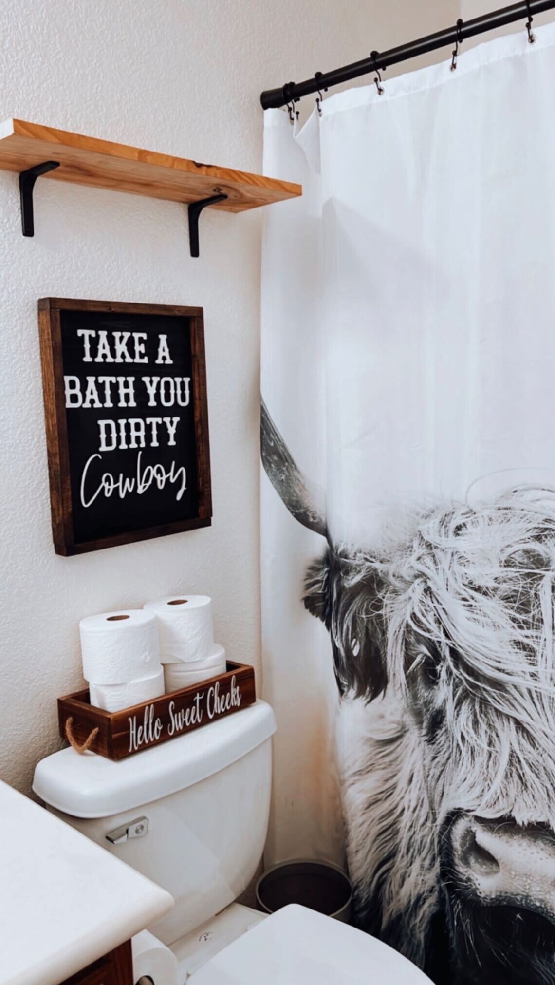 Humorous Hand-Painted Sign for Cowboys or Cowgirls