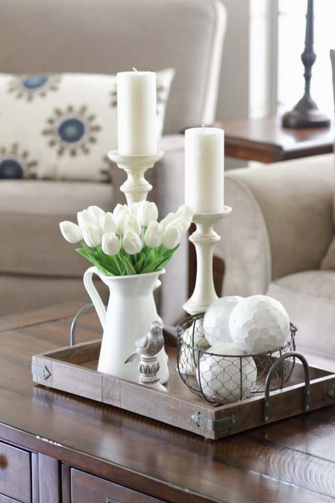 Shabby Chic Coffee Table Vignette