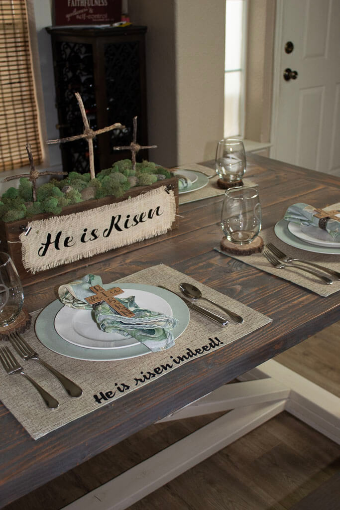 Setting a Rustic Table for Easter