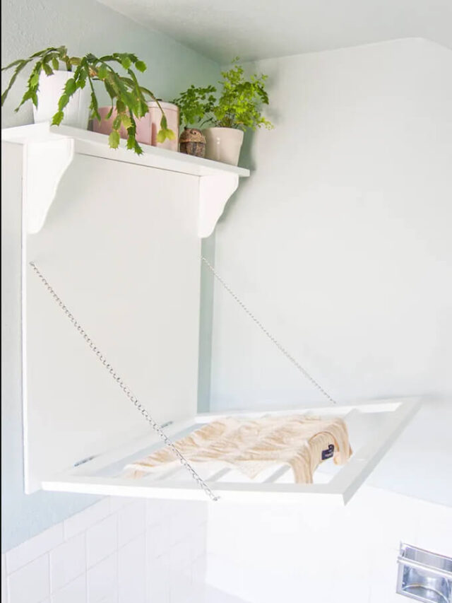 19 Easy DIY Wall Mounted & Pull-Out Drying Racks