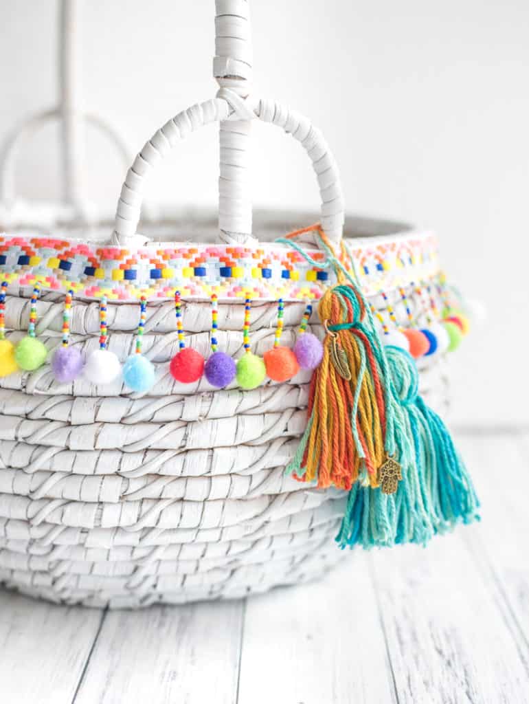 Gorgeously Bright Boho Basket Design
