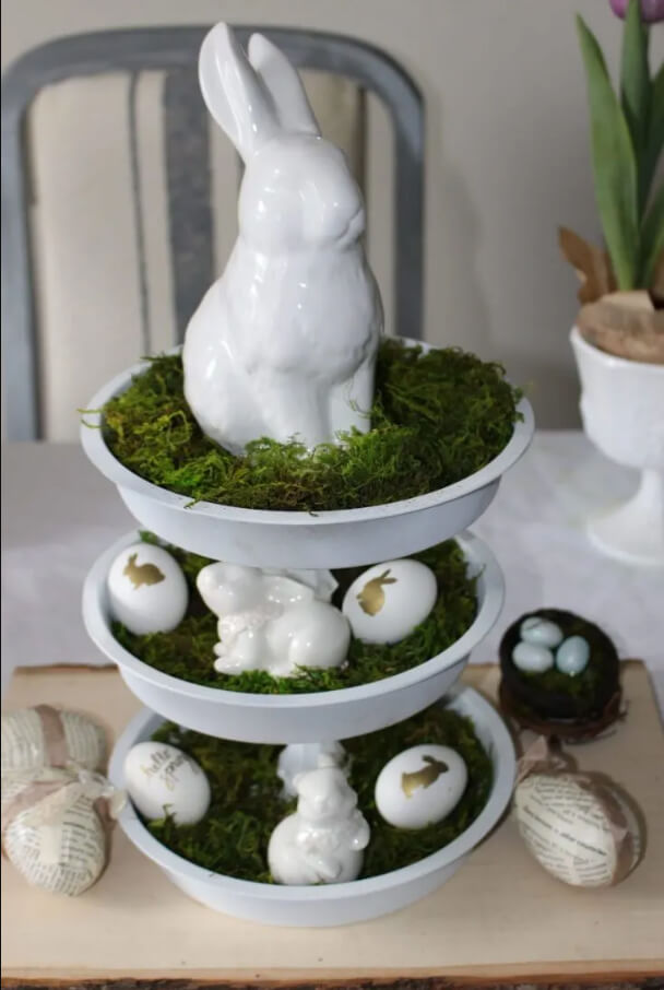 Sweet Three-Tiered Easter Centerpiece Design