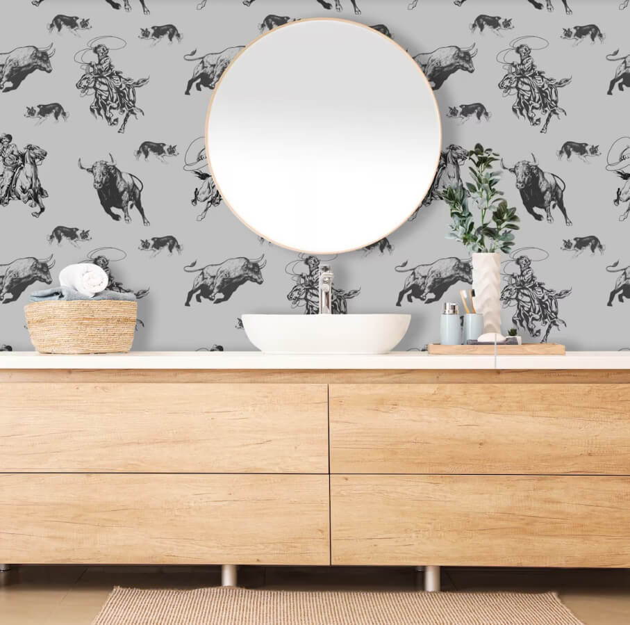 Wild West Cowboy Removable Wallpaper